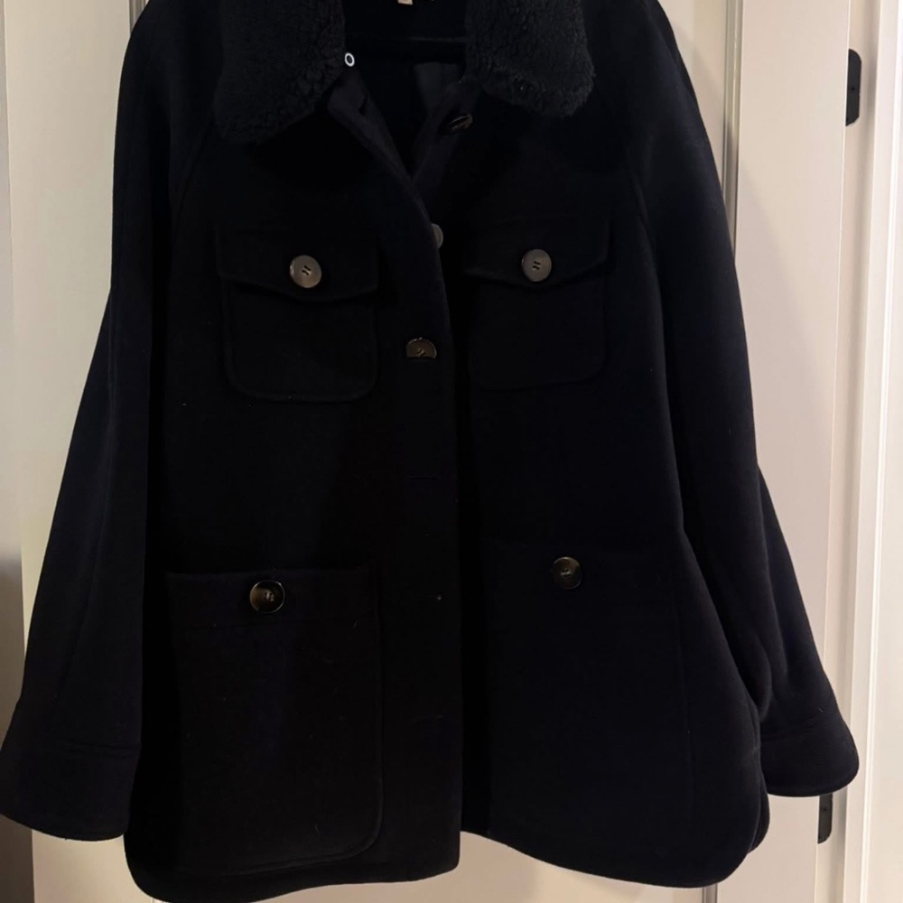 Sezane Eddy coat Black Sherpa-Collar - Picture 2 of 3